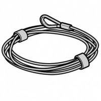 Длинна 6000 мм - проволочный трос HORMANN Ø 5,5 мм шт. с коушем и зажимом с обжатием